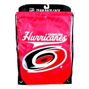 CAROLINA HURRICANES CURVE CINCH DRAWSTRING BACKPACK BACKSACK BAG WITH CORD TOTE
